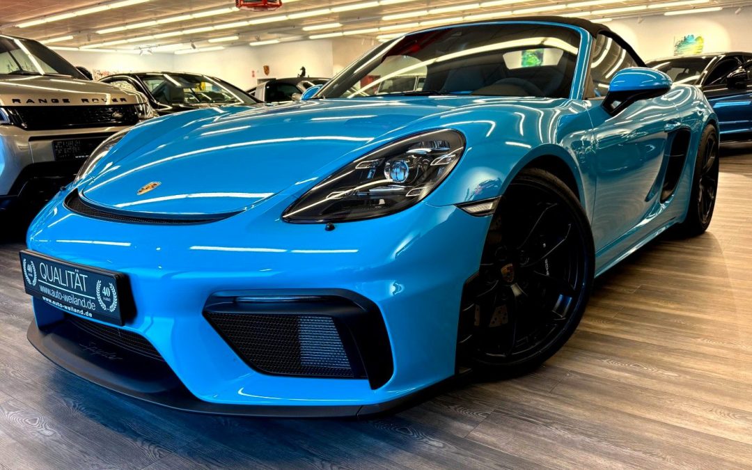 Porsche Boxster 718 Spyder 1.Hand Sportsitze Miami Blau
